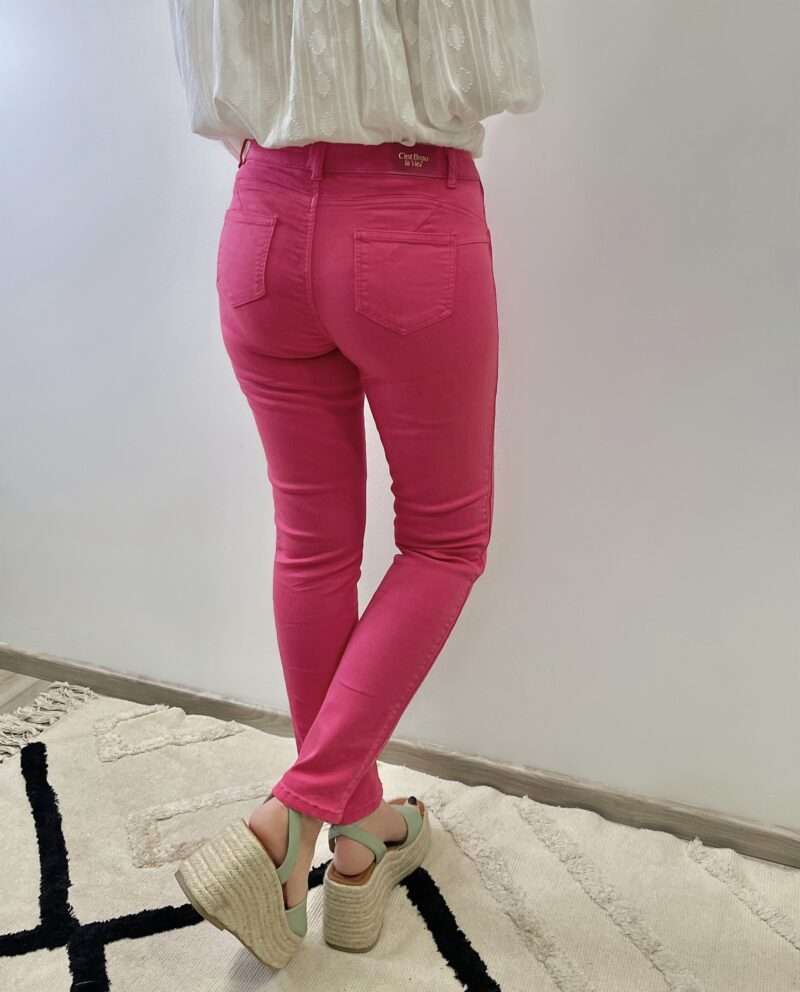 pantalon rose collection printemps 2024 de la marque c'est beau la vie, coupe slim