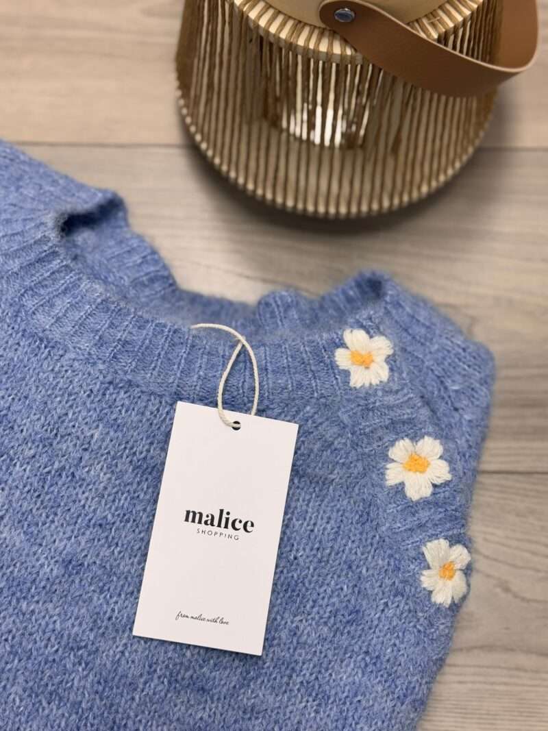 Pull en maille à fleurs – Image 4