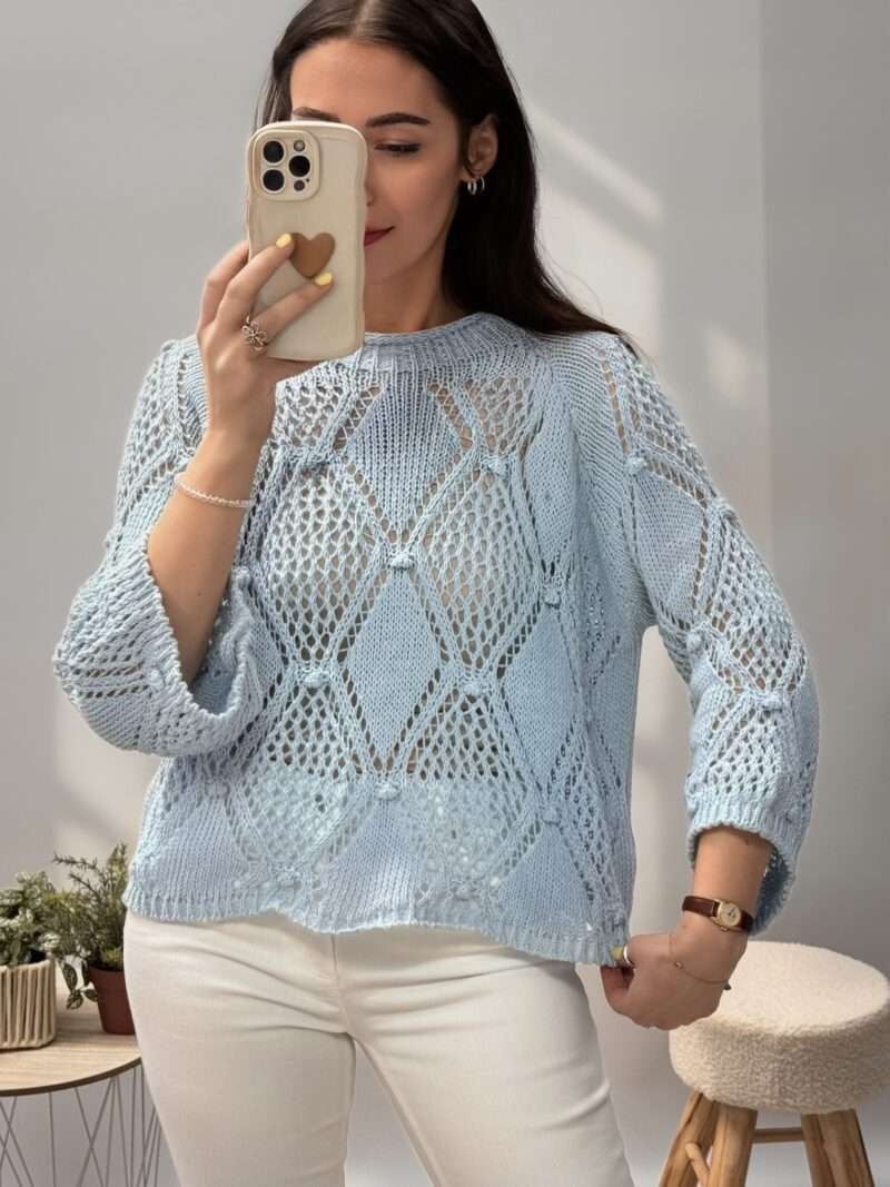 Pull en maille ajouré – Image 4