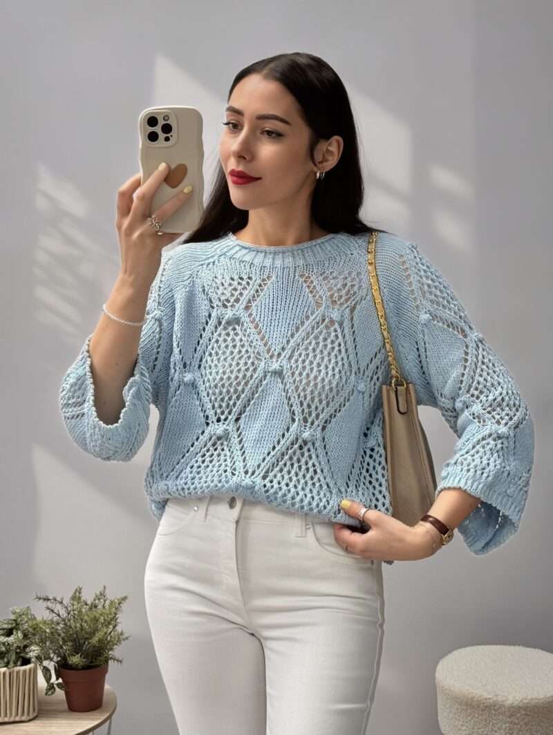 Pull en maille ajouré – Image 3