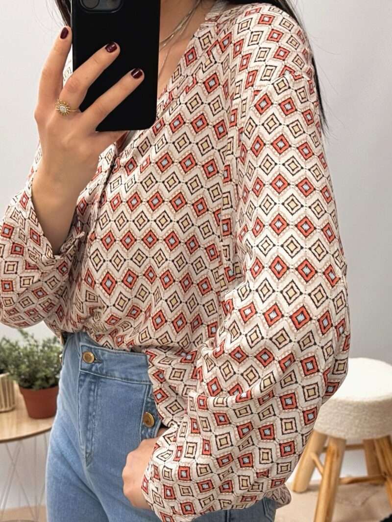 Blouse imprimée vintage – Image 3