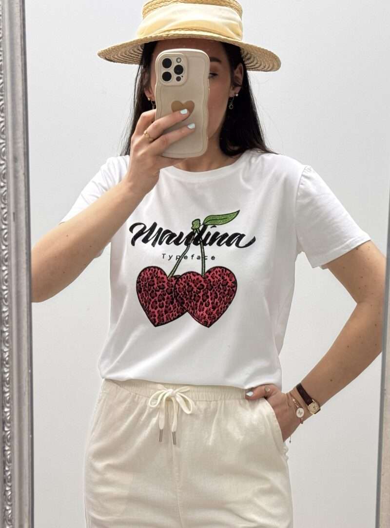t-shirt cerises à sequins – Image 3