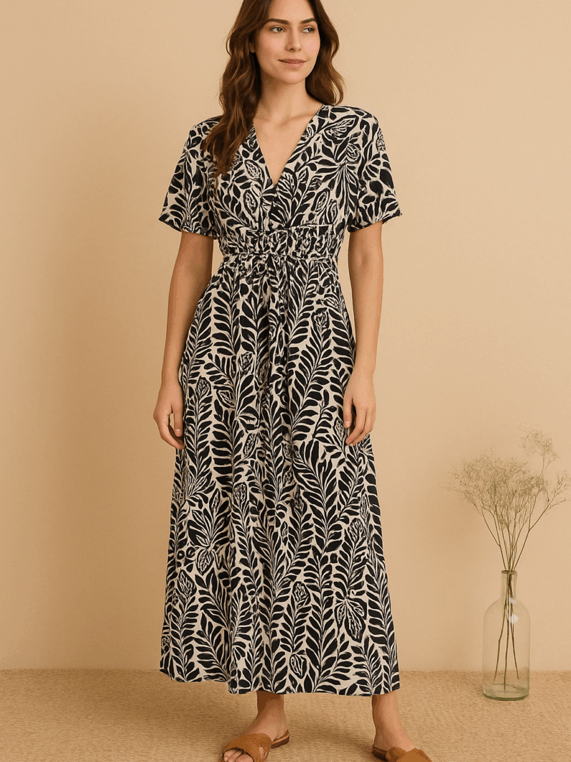 robe longue imprimé fleuri