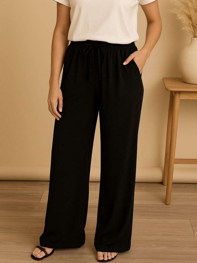 pantalon large et fluide noir