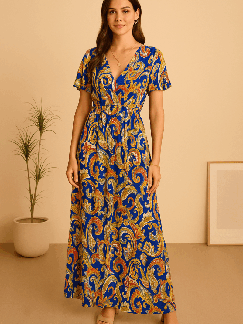 robe longue imprimé cachemire