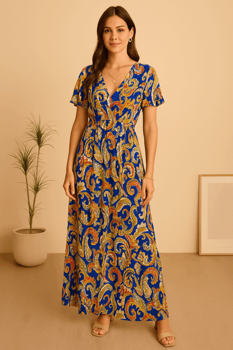 robe longue imprimé cachemire