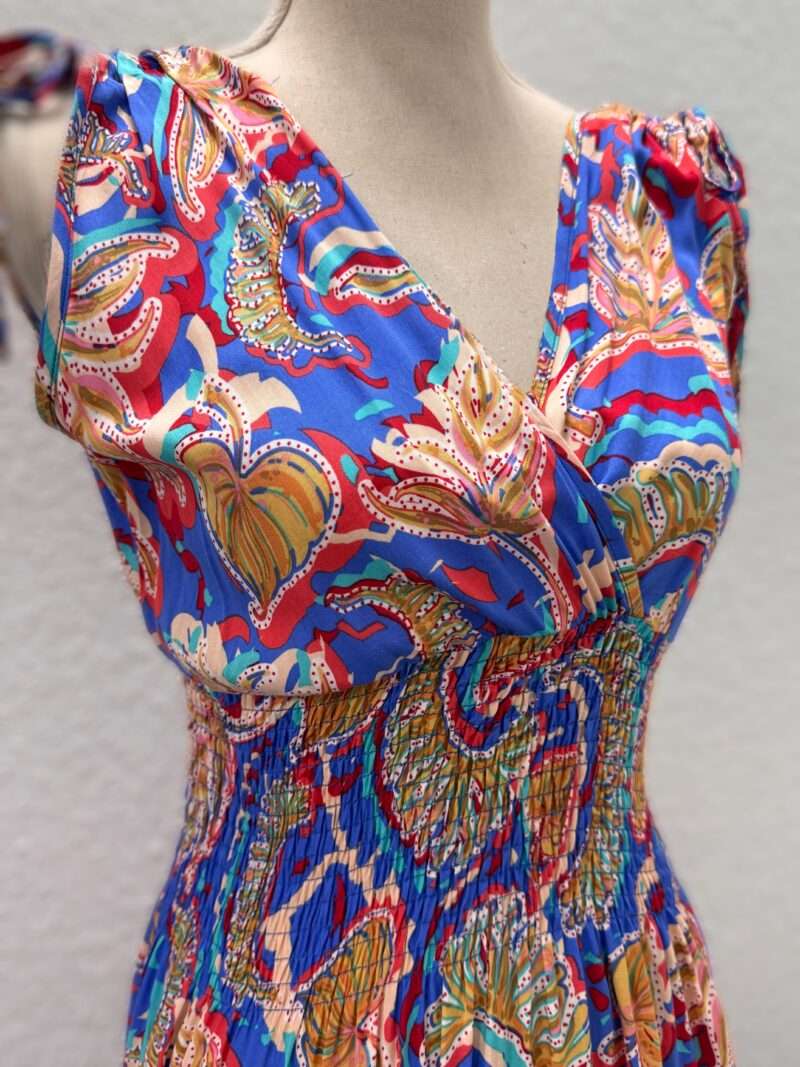 robe longue fleurie sans manches – Image 2