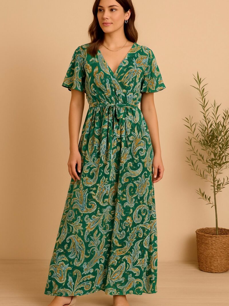 robe longue imprimé cachemire