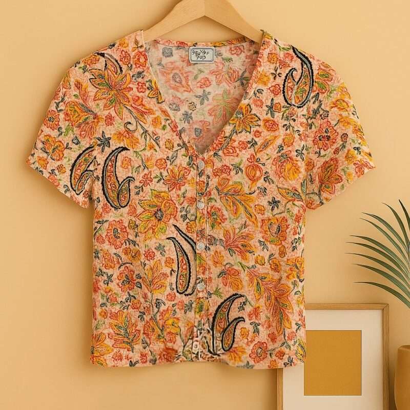blouse imprimée c'est beau la vie – Image 2