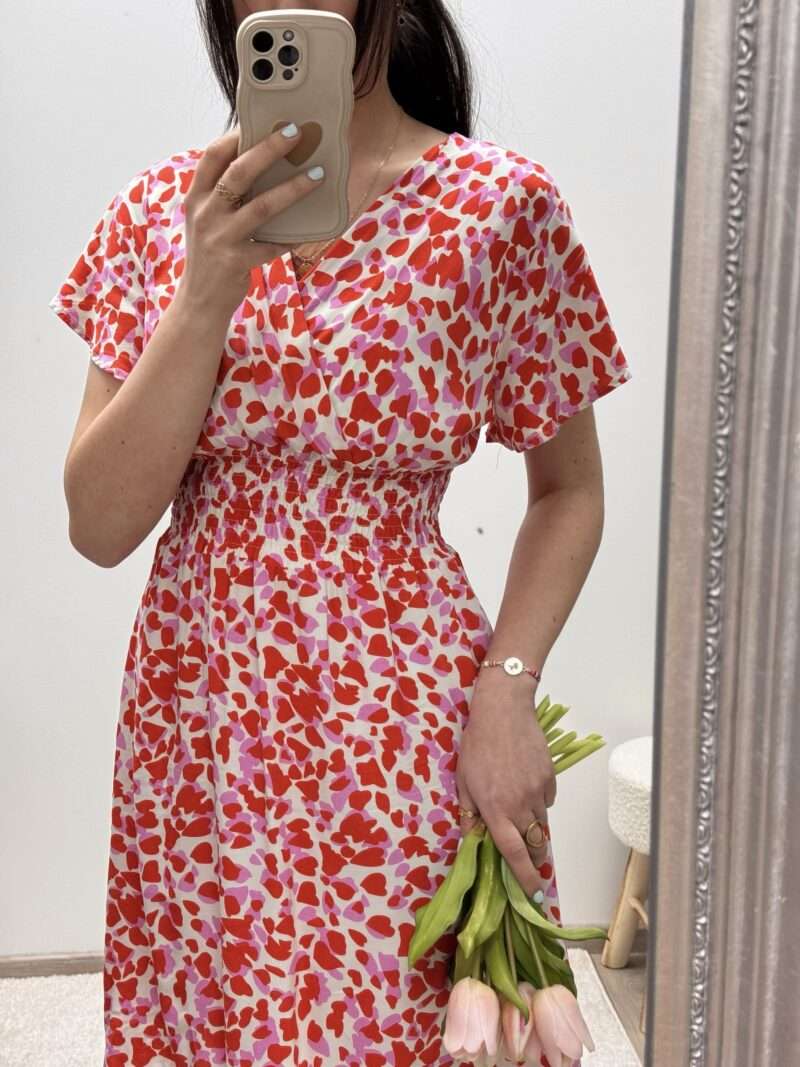 robe courte imprimé cœurs