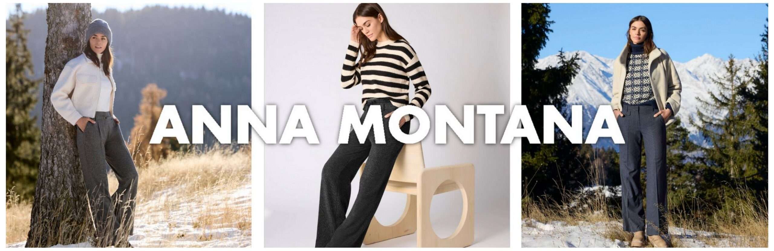 pantalons et jeans de la marque Anna Montana, les pantalons pour les femmes 50 et plus, confortable, stretch et tendance, collection automne hiver 2025