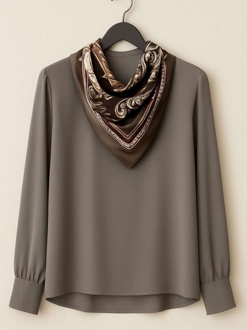 Blouse fluide avec foulard