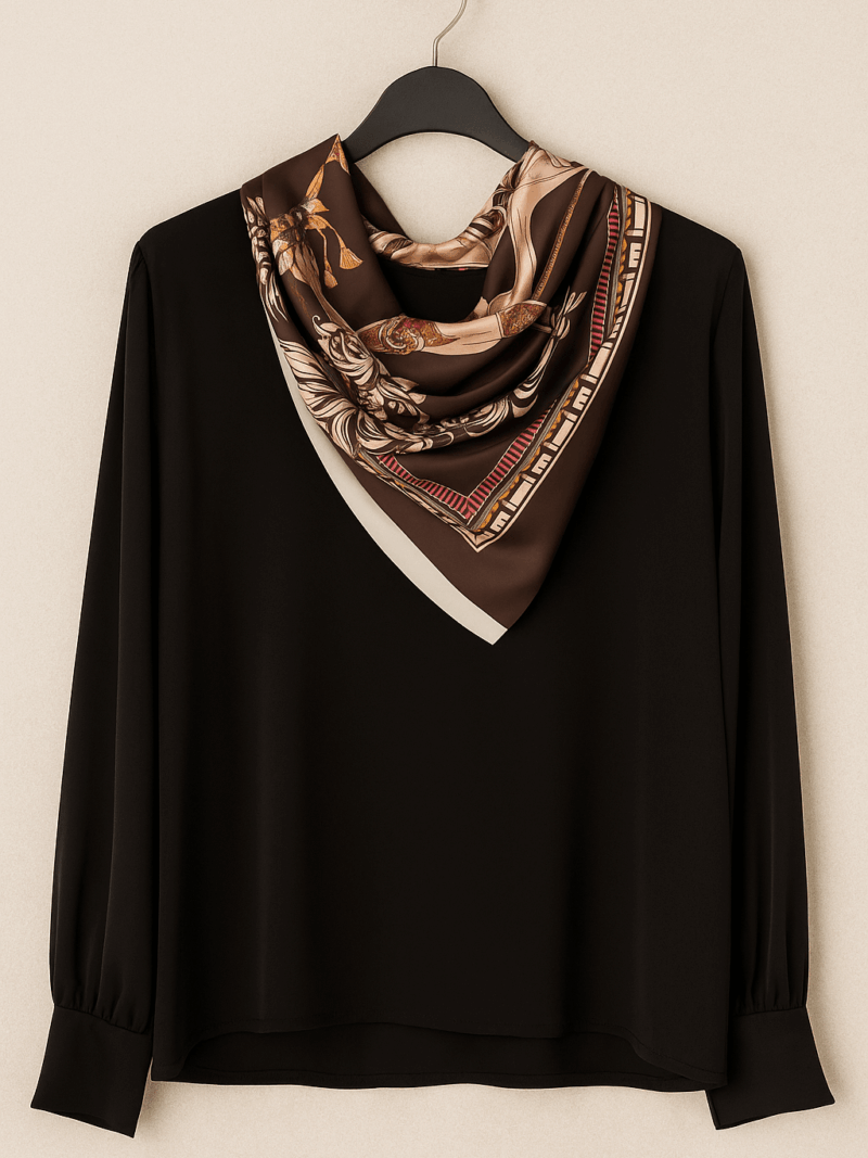 Blouse fluide avec foulard