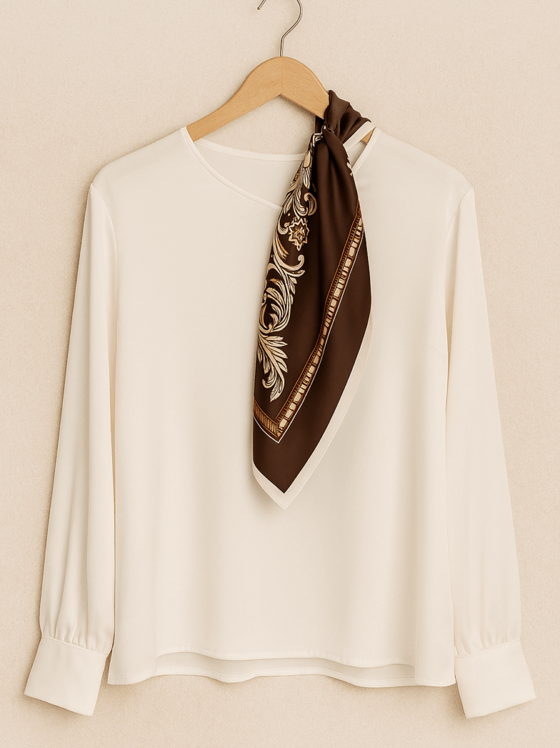 Blouse fluide avec foulard