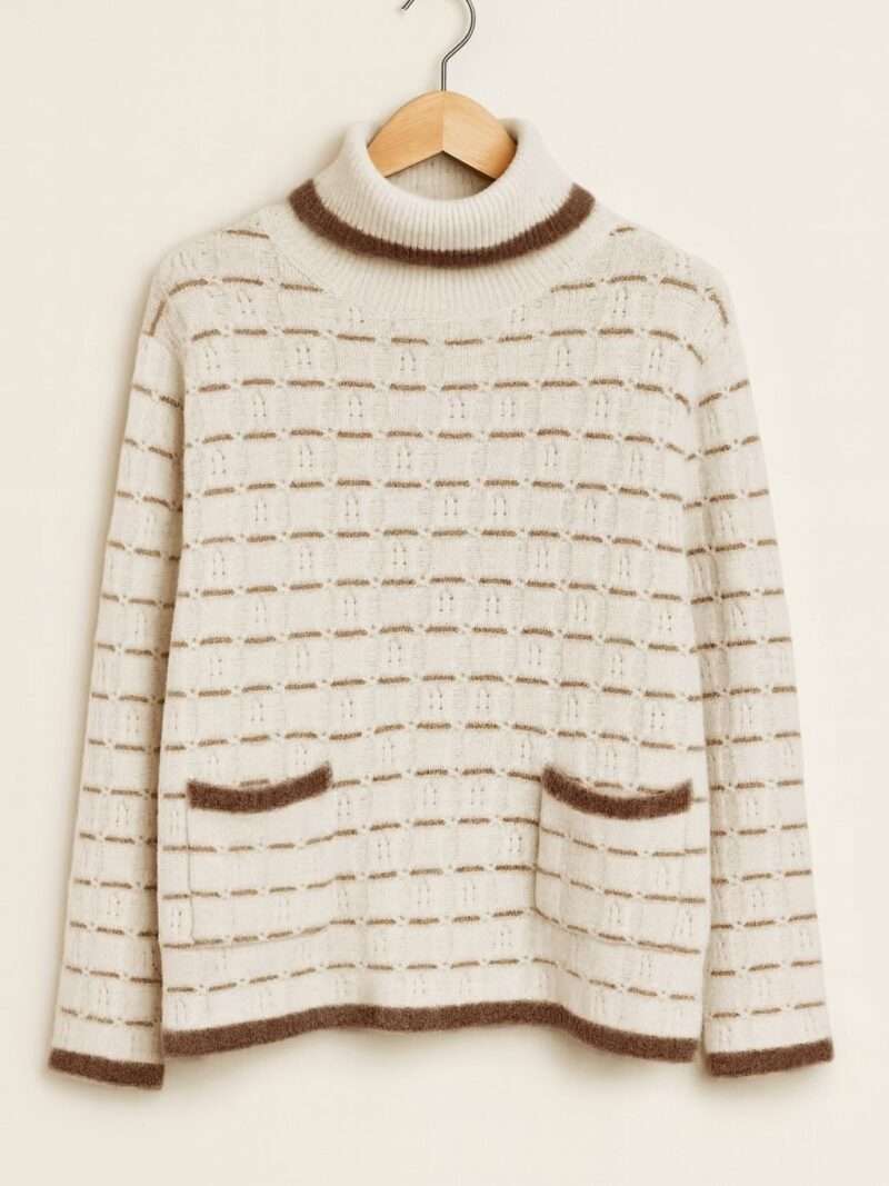 Pull col roulé avec poches