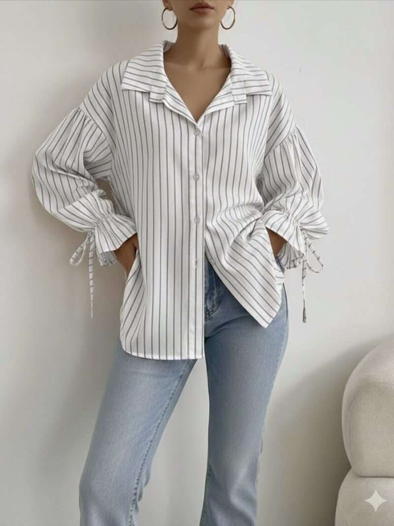 Chemise rayée blanche