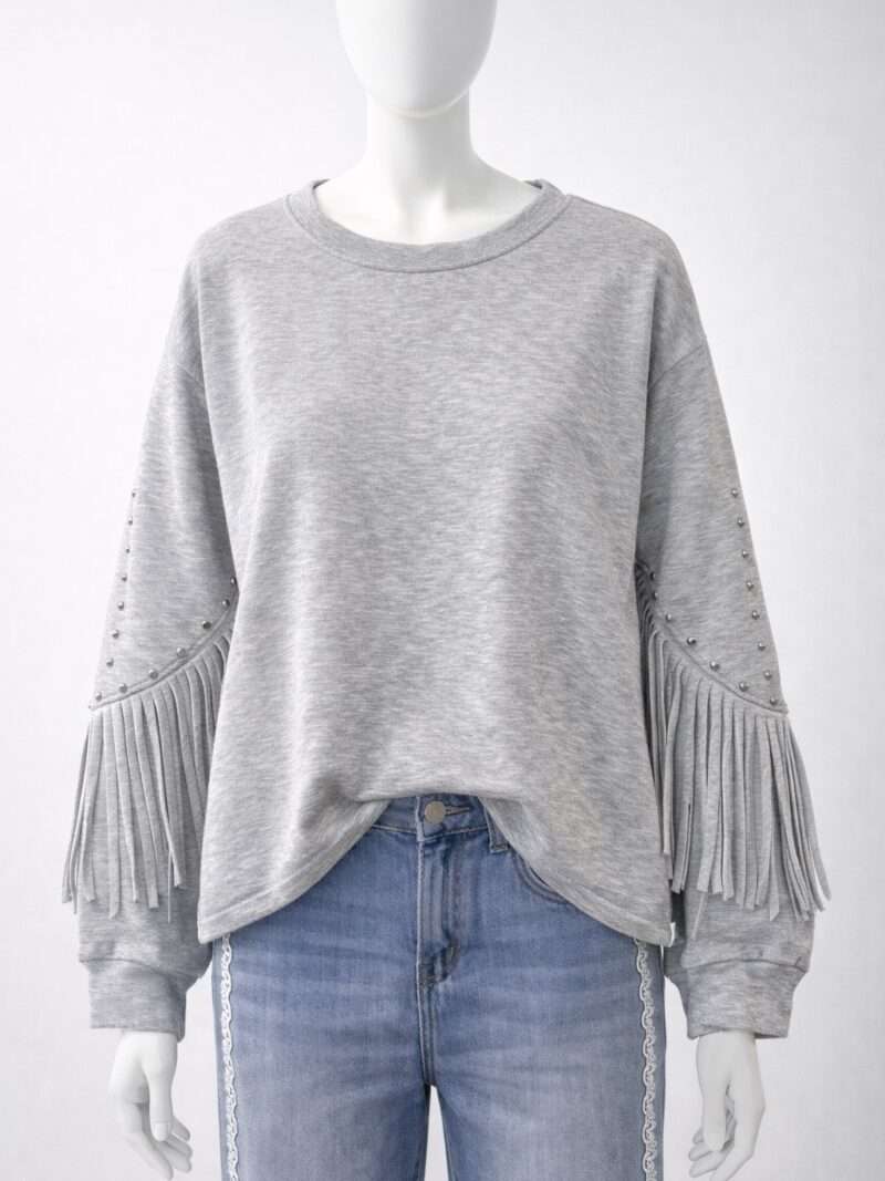 Pull manches à franges