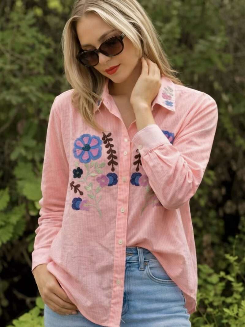 Chemise à motif fleurs