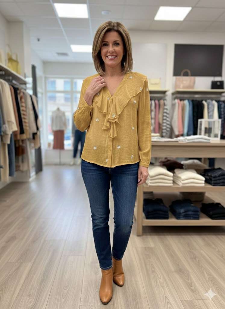 Blouse romantique à fleurs