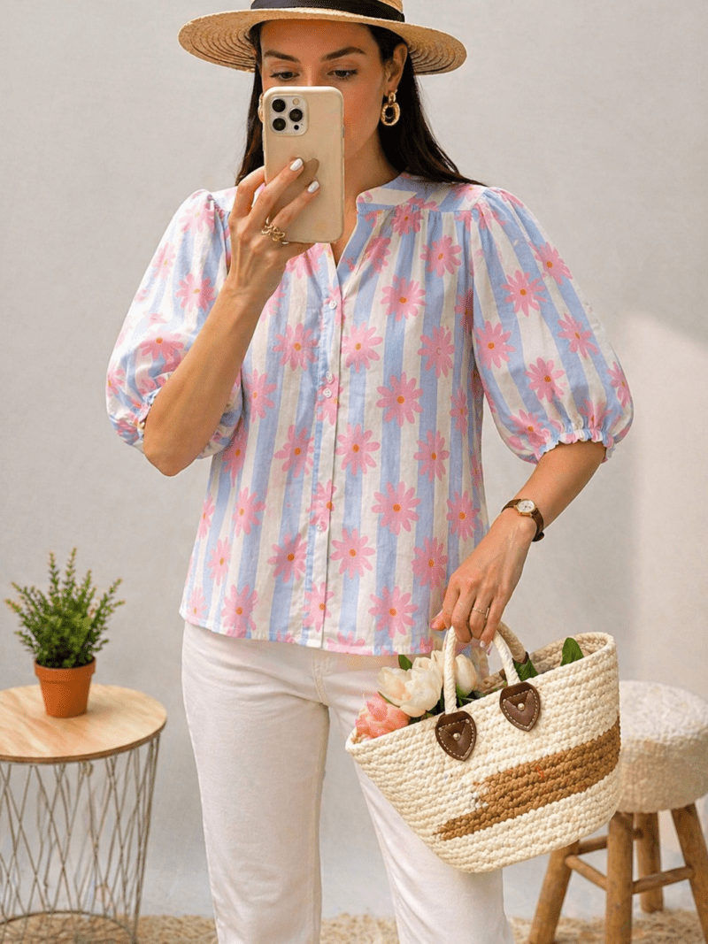 Blouse légère manches courtes