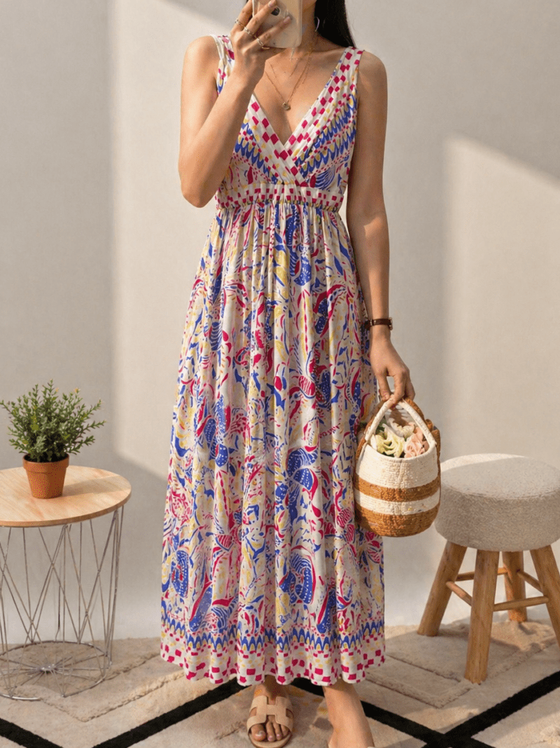 Robe longue à bretelles