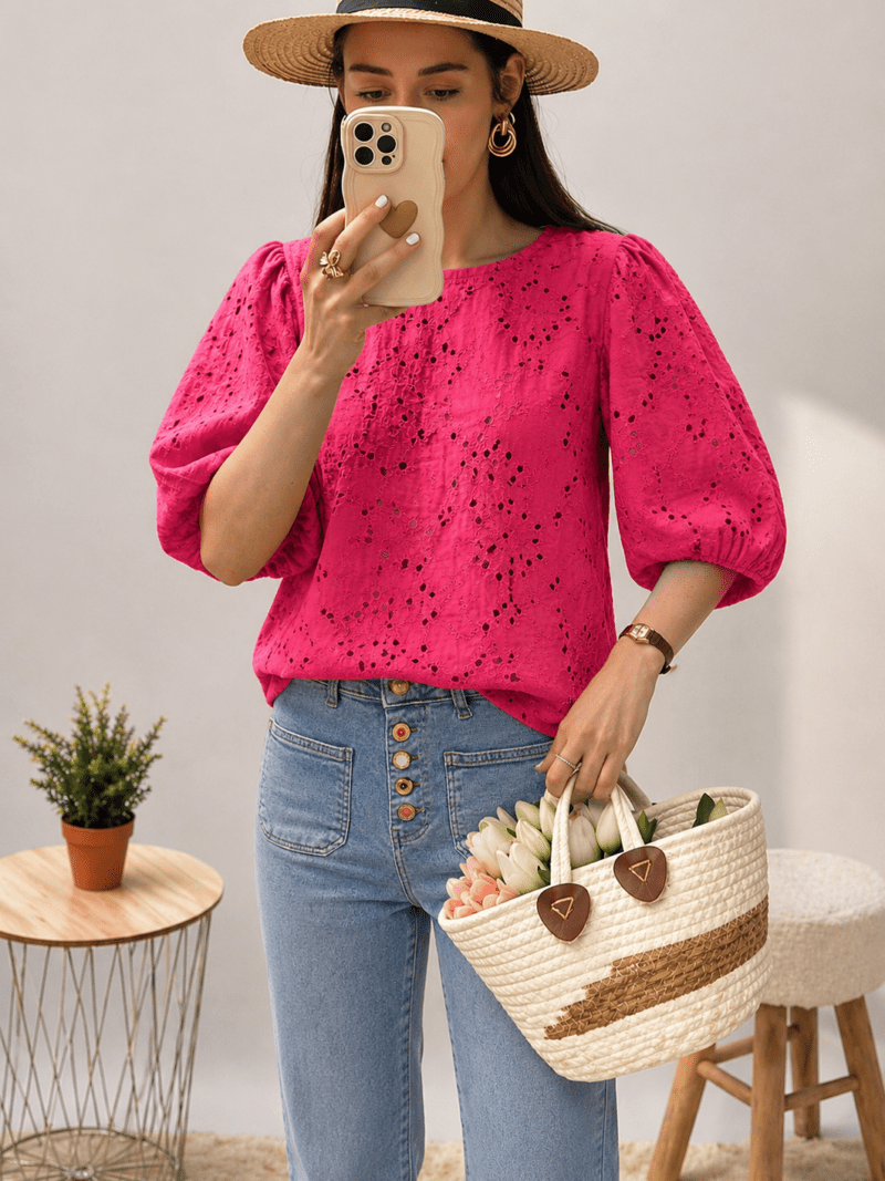 Blouse ample ajourée