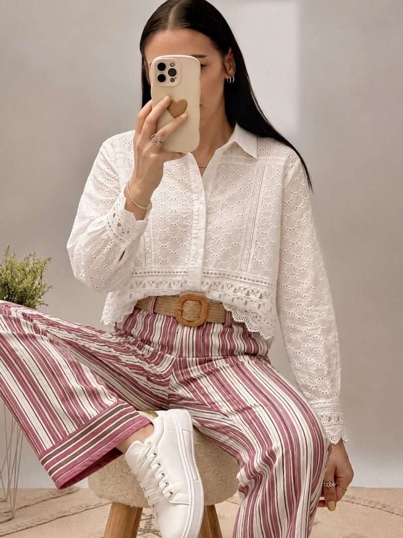 Pantalon imprimé + ceinture
