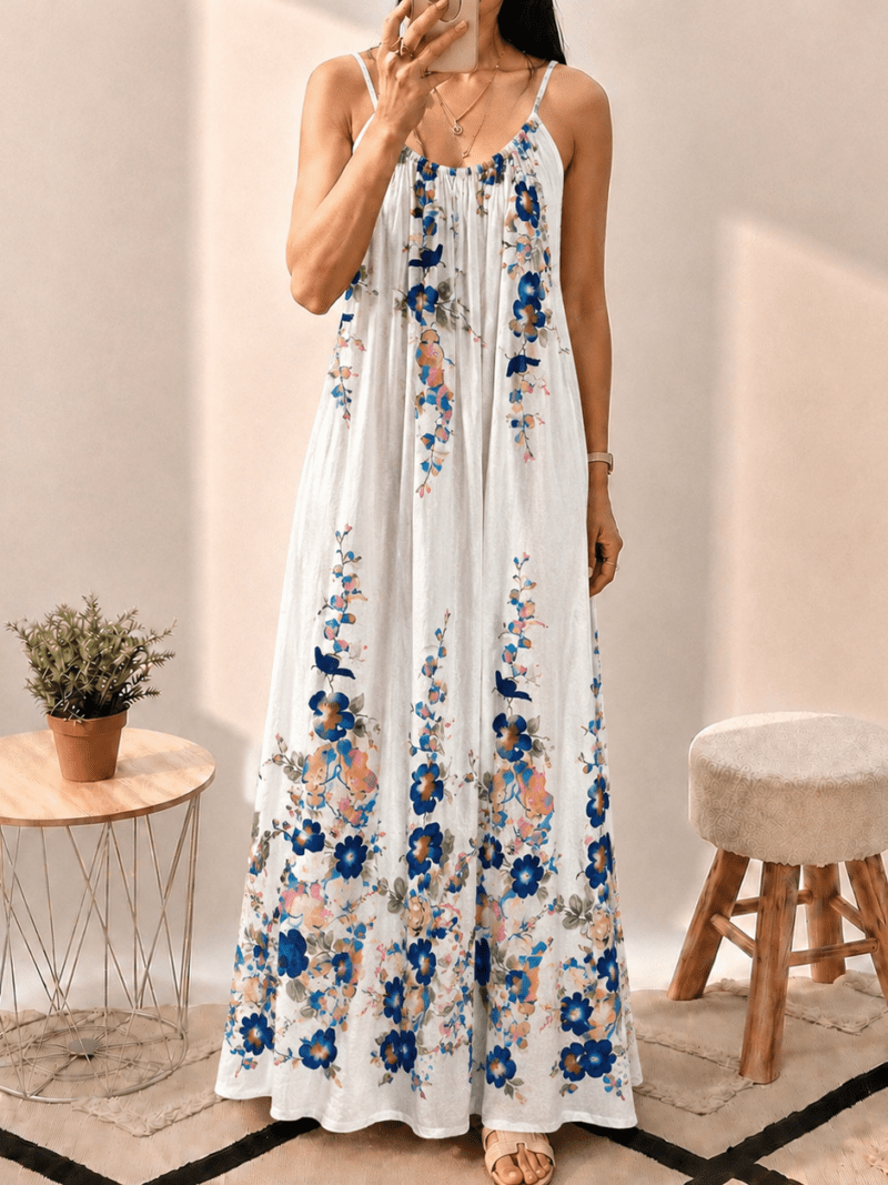 Robe longue à bretelles
