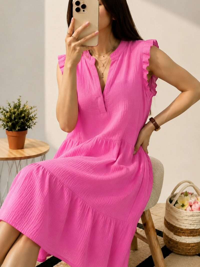 Robe mi-longue en coton