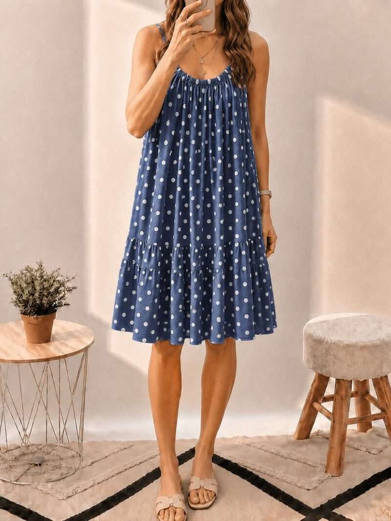 Robe courte à pois