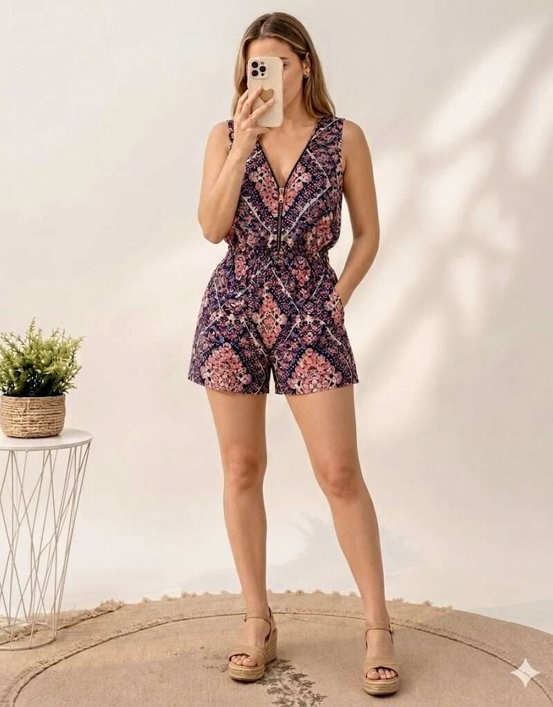 combi-short à motifs