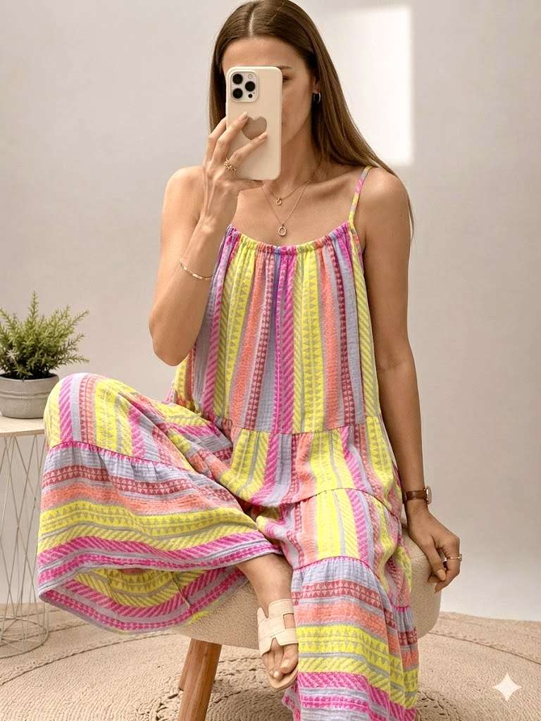 Robe mi-longue à motifs