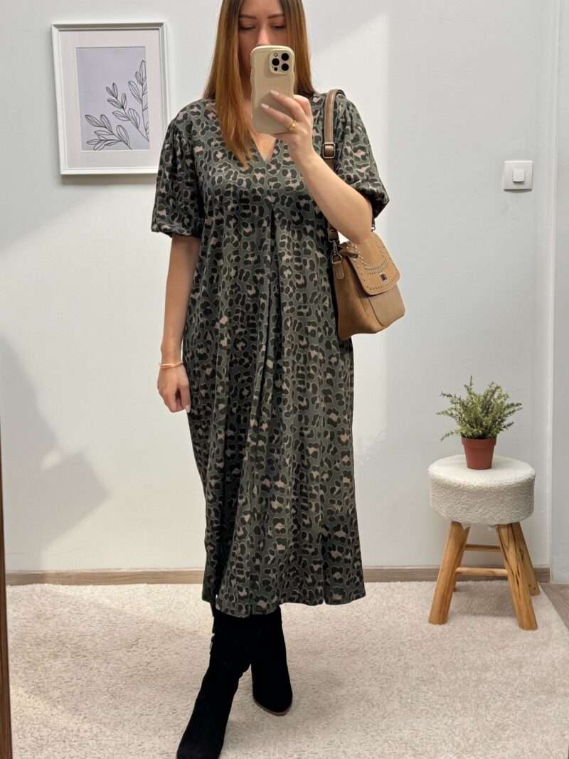 Robe longue imprimé léopard