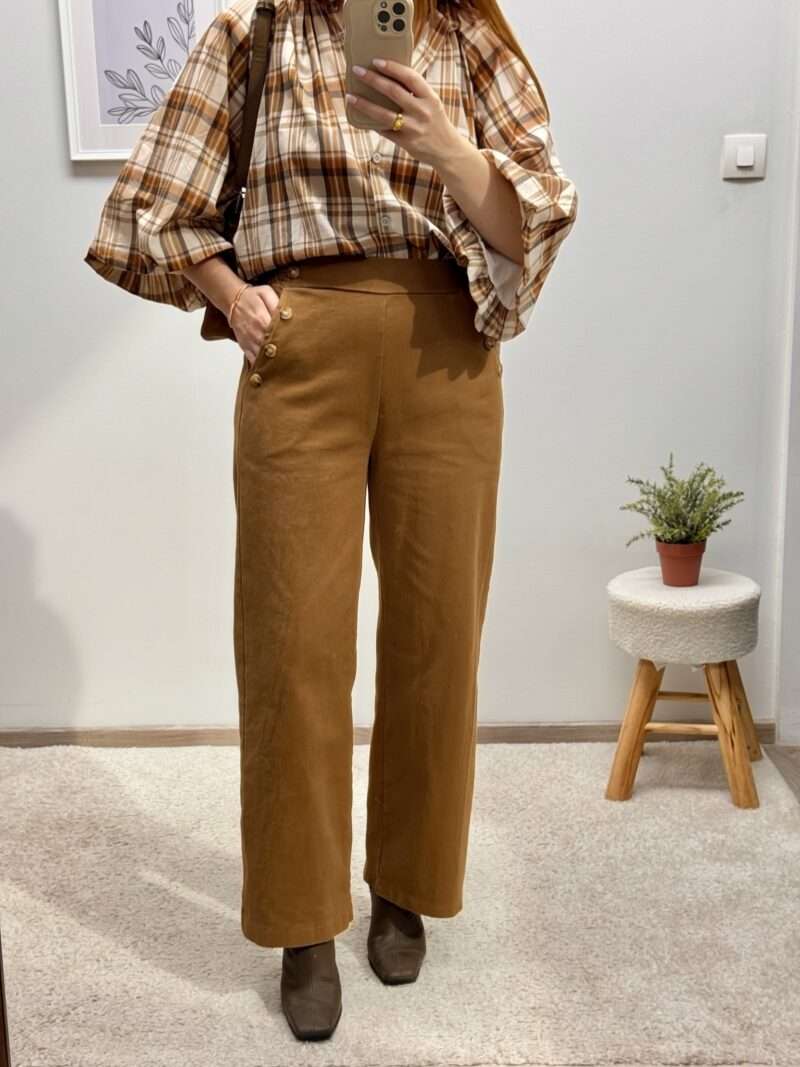 Pantalon coupe droite élastiqué