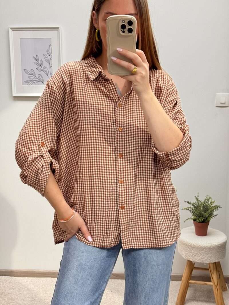 Chemise à carreaux vichy