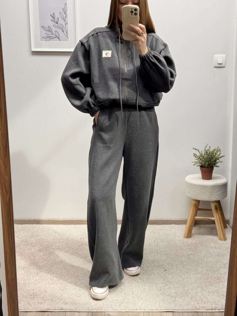 Pantalon/jogging large gris